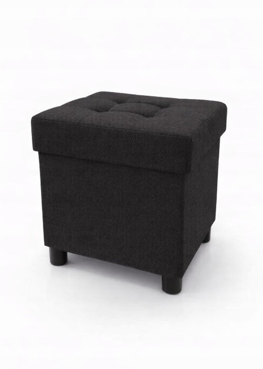 Pufa kwadratowa otwierana schowek salon 38x38x40 czarna