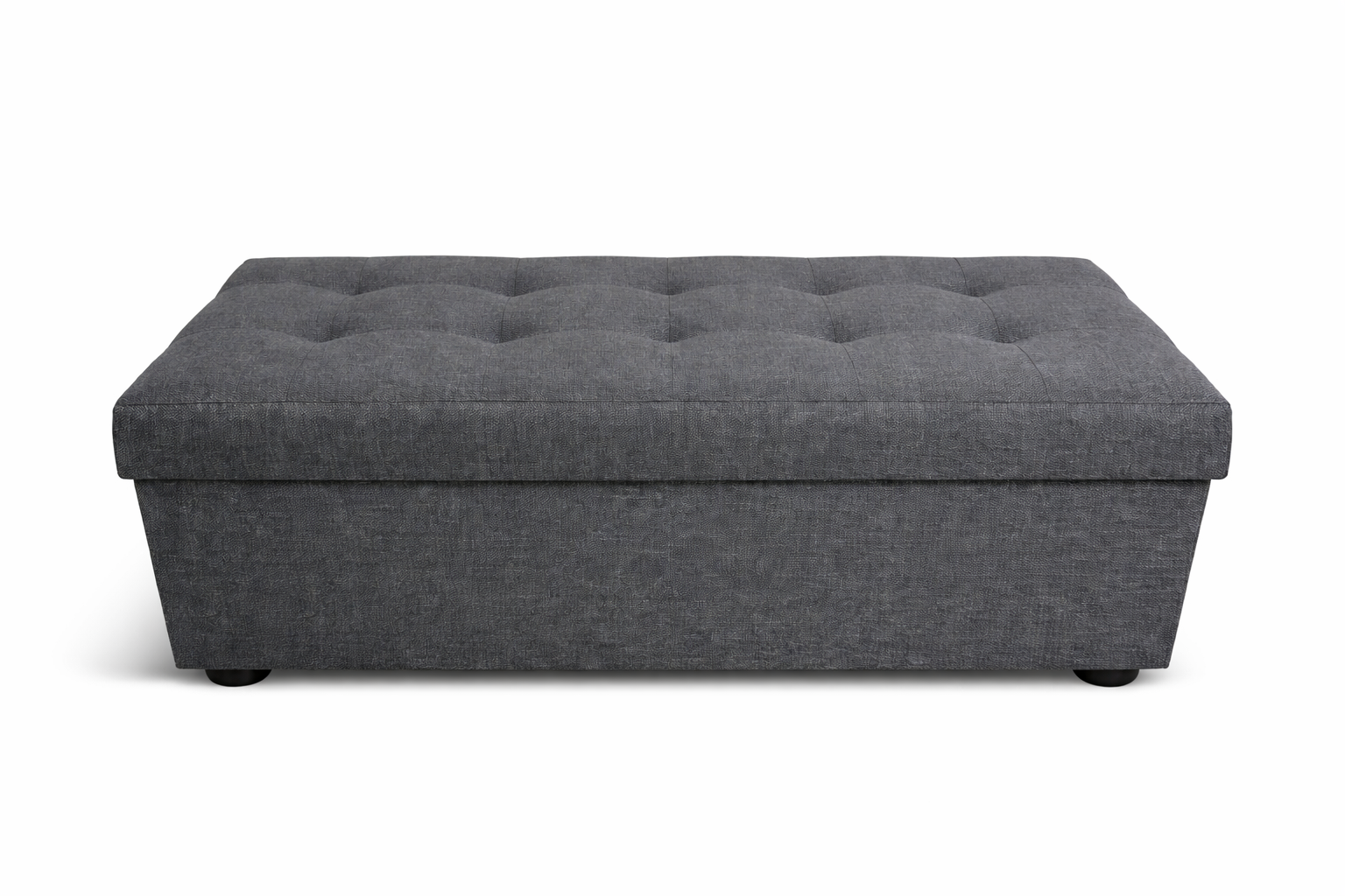 Pufa siedzisko pojemnik pikowana salon przedpokój 75x40x40 czarna BC