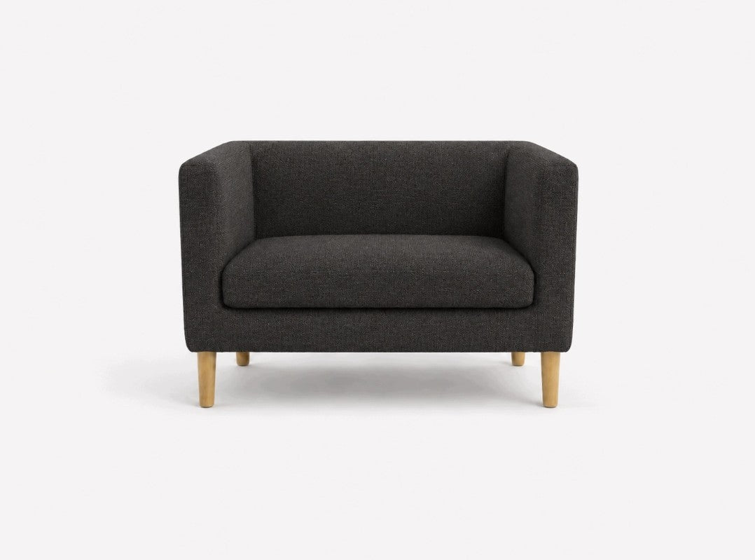 SOFA GLAM | PRZEDPOKÓJ | LOŻA DWUOSOBOWA | KORYTARZ | CZARNY 120 CM