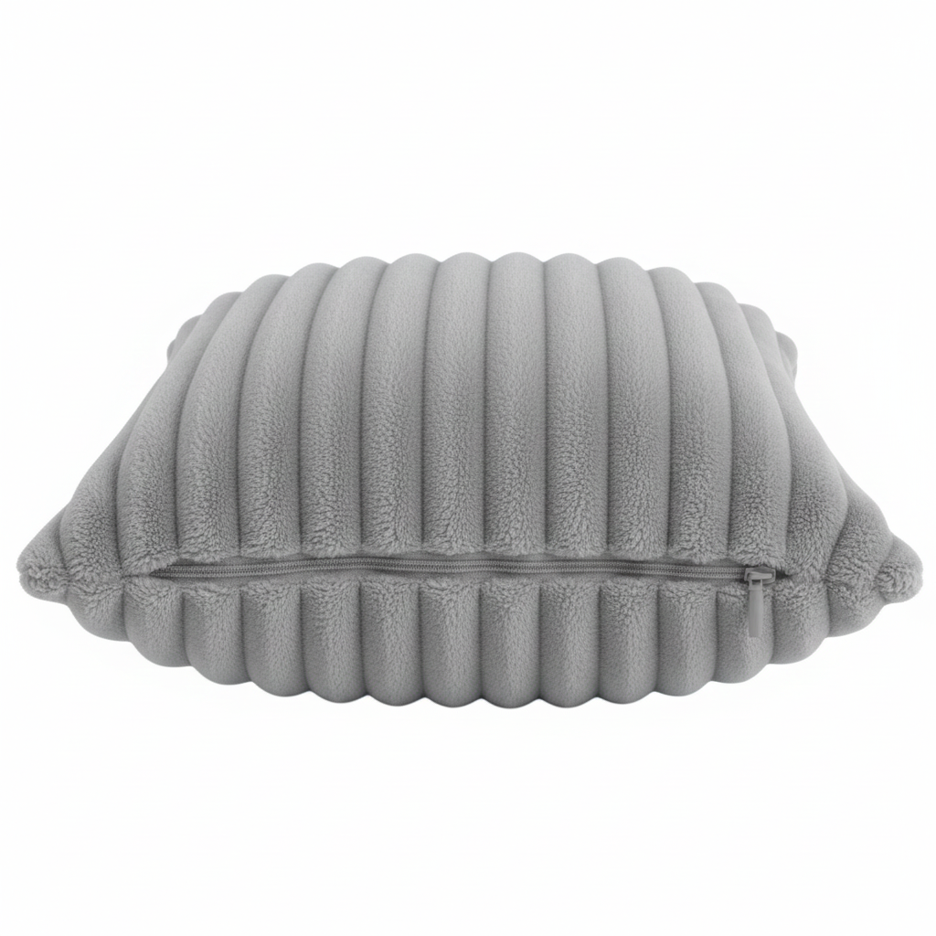 Poszewka dekoracyjna Jasiek struktura toczona 40x40 szary