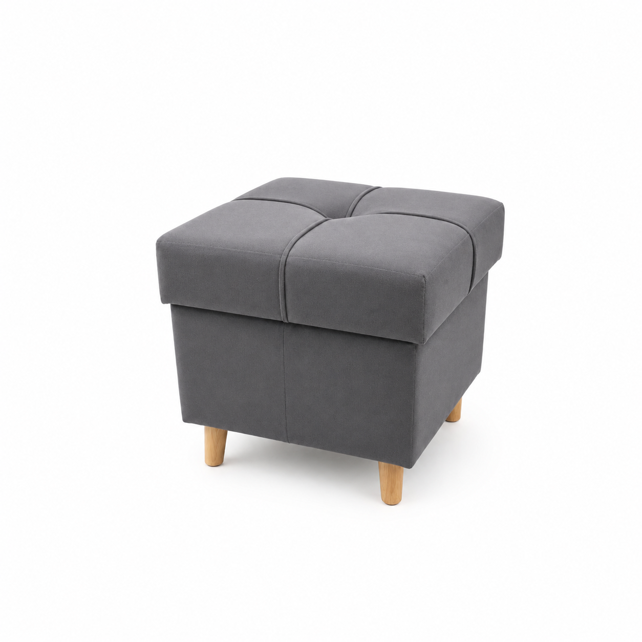PUFA REY 36x36 | OTWIERANA | Z POJEMNIKIEM | PRZEDPOKÓJ | SALON | SZARA P24