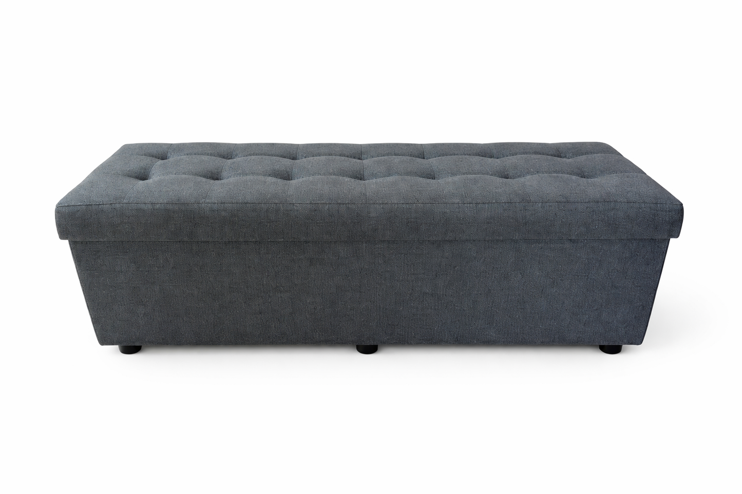 Pufa siedzisko z pojemnikiem pikowana salon przedpokój 110x40x40 czarna