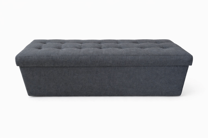Pufa siedzisko z pojemnikiem pikowana salon przedpokój 110x40x40 czarna SIT