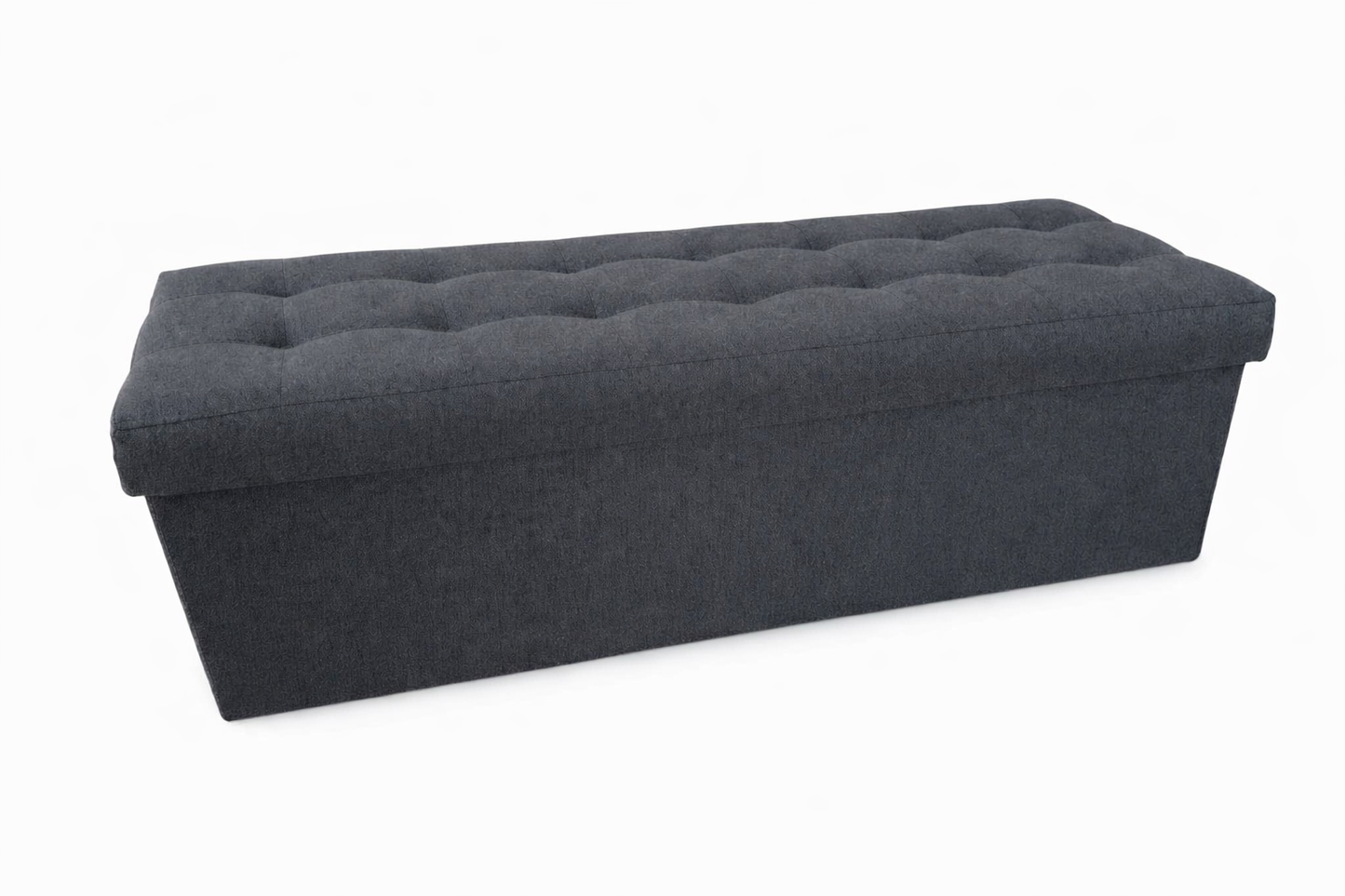 Pufa siedzisko z pojemnikiem pikowana salon przedpokój 110x40x40 czarna SIT