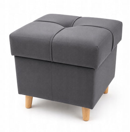 PUFA REY 36x36 | OTWIERANA | Z POJEMNIKIEM | PRZEDPOKÓJ | SALON | SZARA P24