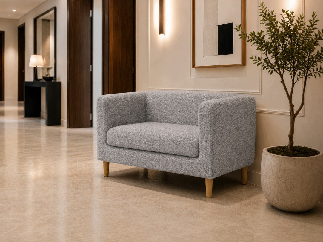 SOFA GLAM | PRZEDPOKÓJ | LOŻA DWUOSOBOWA | KORYTARZ | SZARY 120 CM
