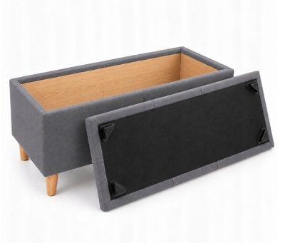 PUFA REY 75x35 | OTWIERANA | Z POJEMNIKIEM | PRZEDPOKÓJ | SALON | SZARY P24