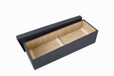 Pufa siedzisko pojemnik pikowana przedpokój 110x40x40 czarna SIT BC
