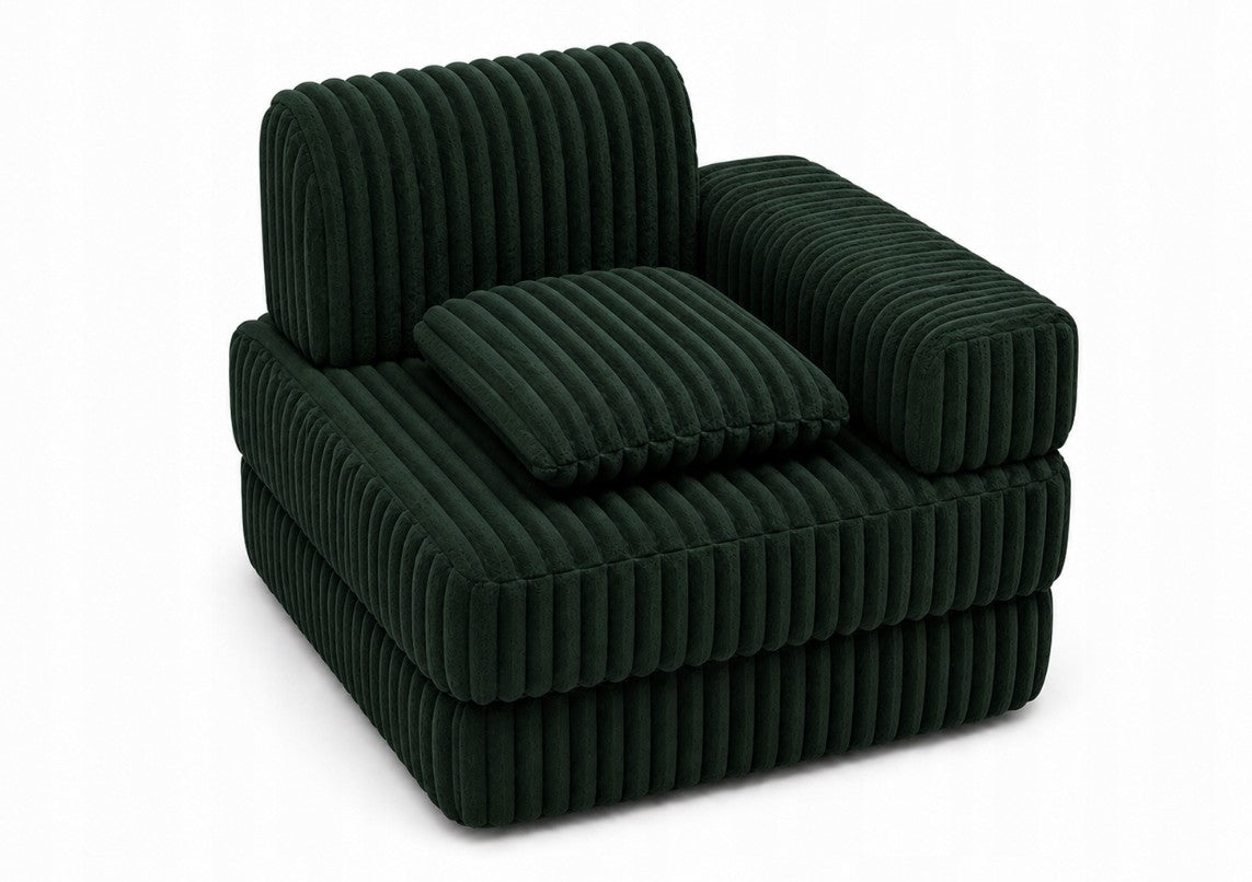 Modułowa sofa fotel pokój dziecięcy 120x60 BELLA zielony