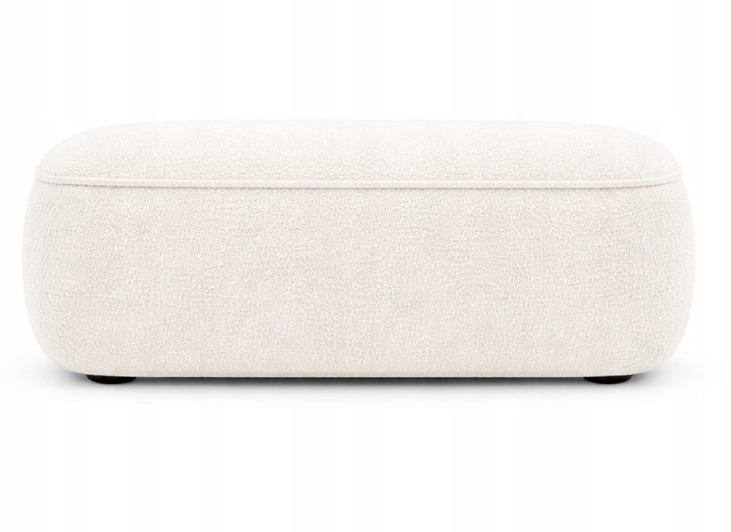 Pufa podnóżek CORAL do salonu 60x40x40 beżowy baranek