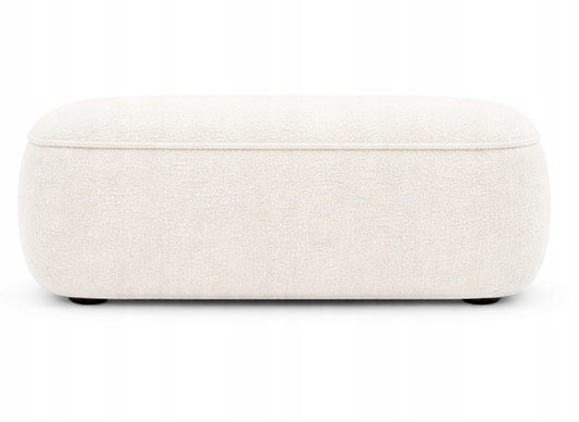 Pufa podnóżek CORAL do salonu 60x40x40 beżowy baranek