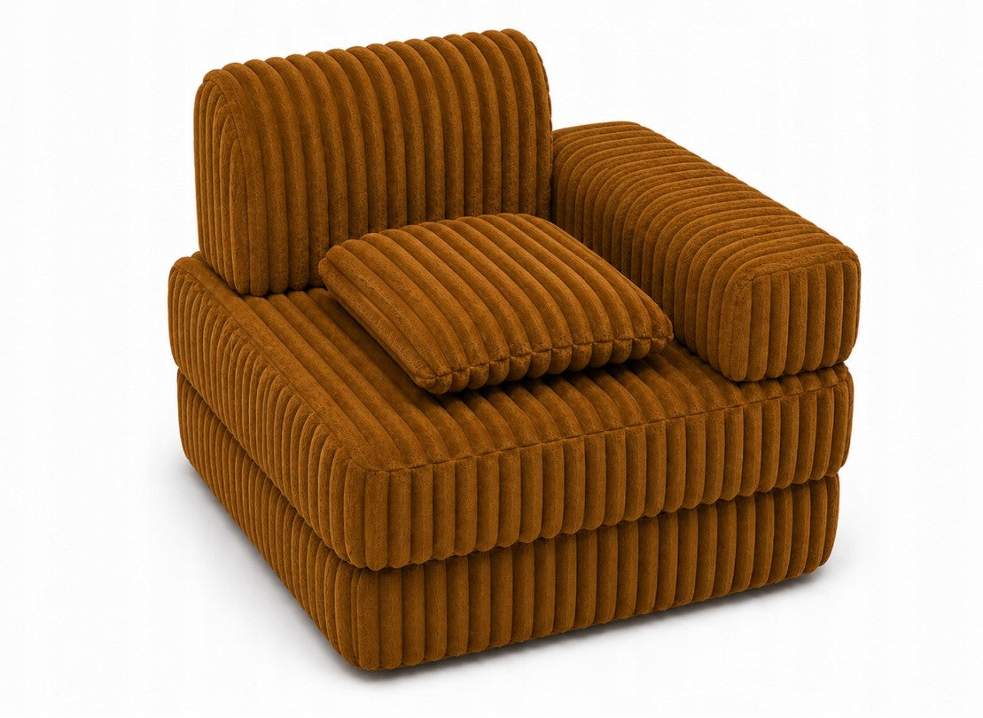 Modułowa sofa fotel pokój dziecięcy 120x60 BELLA musztardowy