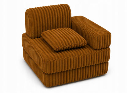 Modułowa sofa fotel pokój dziecięcy 120x60 BELLA musztardowy