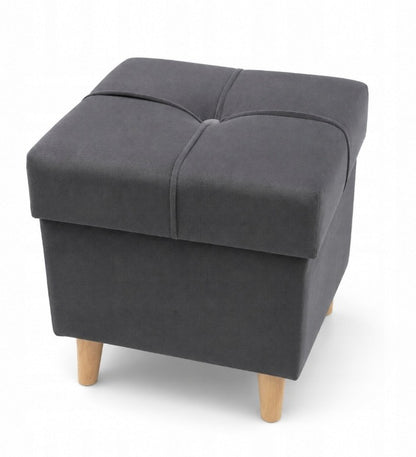 PUFA REY 36x36 | OTWIERANA | Z POJEMNIKIEM | PRZEDPOKÓJ | SALON | SZARA P24