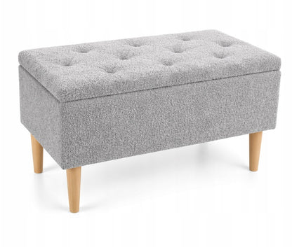 Pufa siedzisko z pojemnikiem przedpokój salon 75x39x40 NARA szary BS
