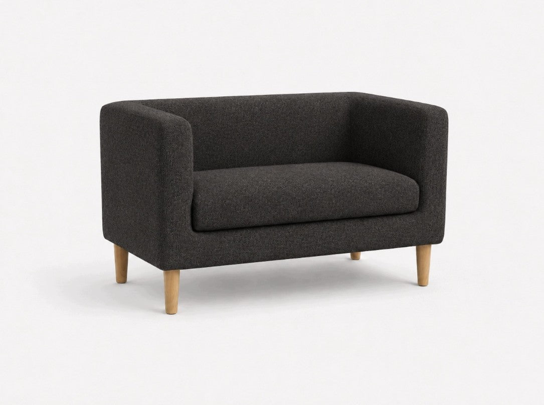 SOFA GLAM | PRZEDPOKÓJ | LOŻA DWUOSOBOWA | KORYTARZ | CZARNY 120 CM