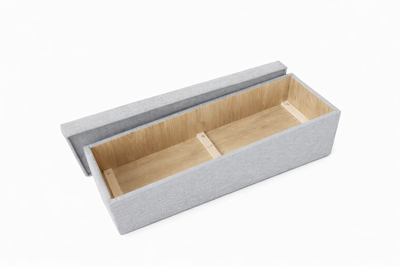 Pufa siedzisko z pojemnikiem pikowana przedpokój 110x40x40 szara SIT BS