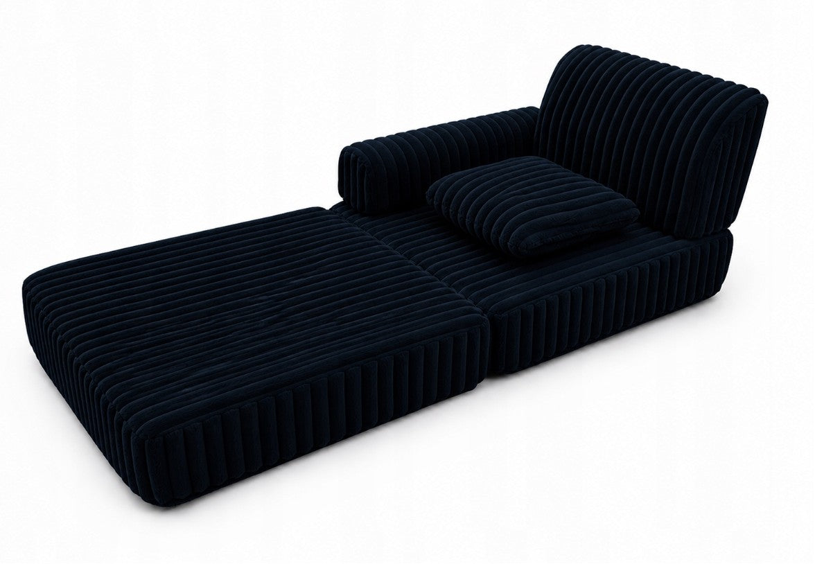 Modułowa sofa fotel pokój dziecięcy 120x60 BELLA granatowy