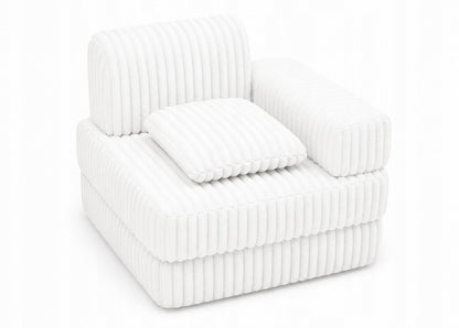 Modułowa sofa fotel pokój dziecięcy 120x60 BELLA biały