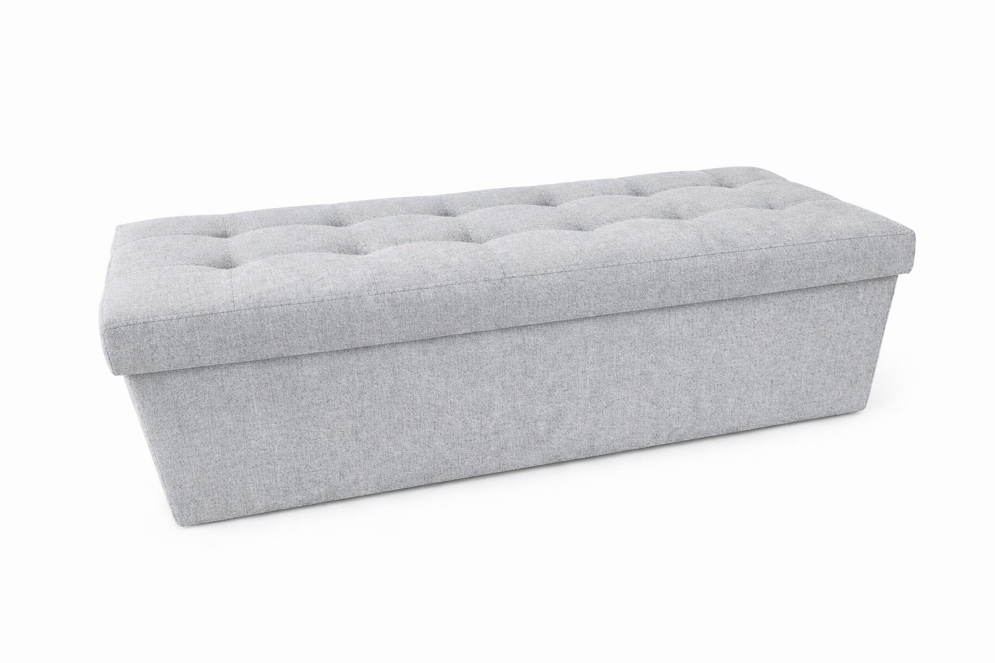 Pufa siedzisko z pojemnikiem pikowana salon przedpokój 110x40x40 szara SIT