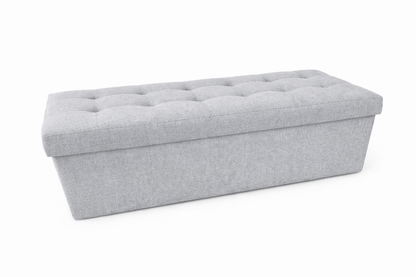 Pufa siedzisko z pojemnikiem pikowana salon przedpokój 110x40x40 szara SIT