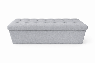 Pufa siedzisko z pojemnikiem pikowana przedpokój 110x40x40 szara SIT BS