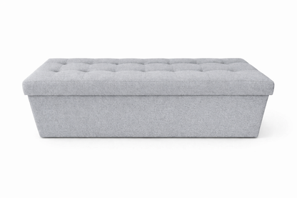 Pufa siedzisko z pojemnikiem pikowana salon przedpokój 110x40x40 szara SIT