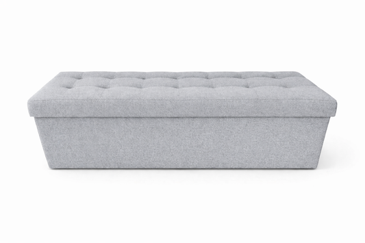 Pufa siedzisko z pojemnikiem pikowana przedpokój 110x40x40 szara SIT BS