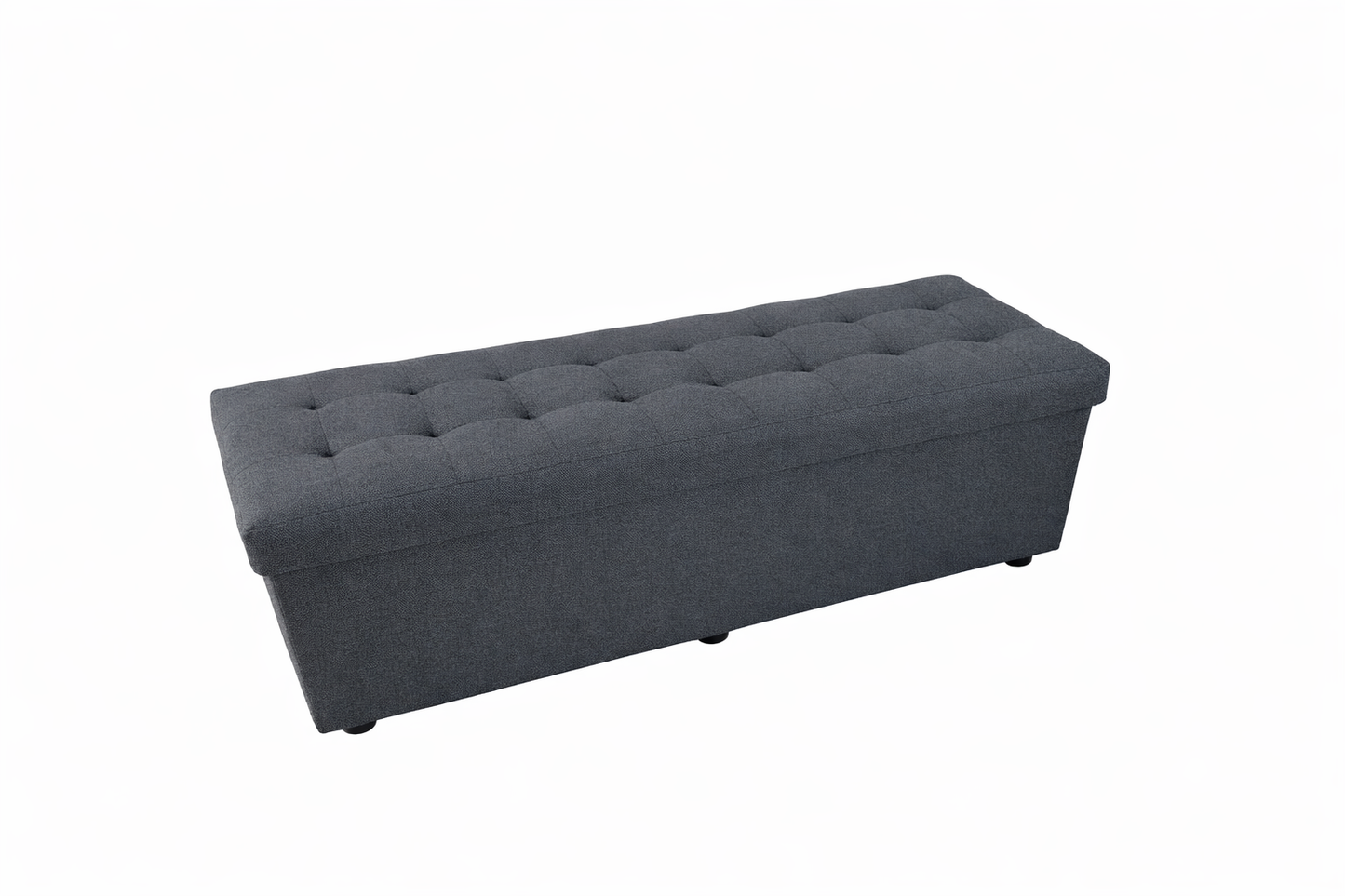Pufa siedzisko z pojemnikiem pikowana salon przedpokój 110x40x40 czarna