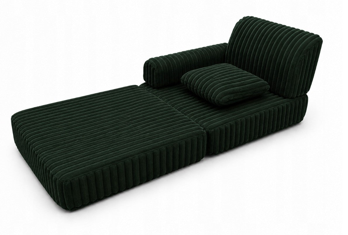 Modułowa sofa fotel pokój dziecięcy 120x60 BELLA zielony