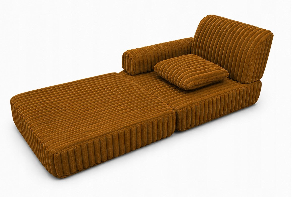 Modułowa sofa fotel pokój dziecięcy 120x60 BELLA musztardowy